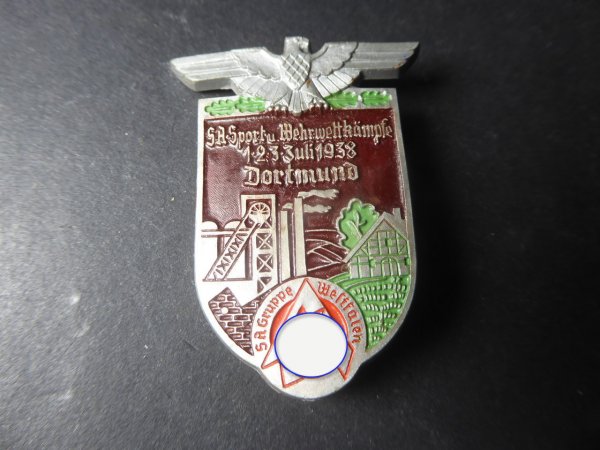 Badge - SA sports and military competitions 1938 Dortmund